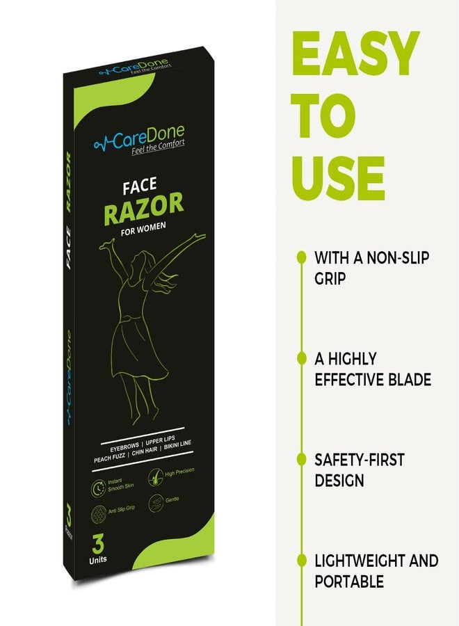 Caredone Face Cartridge For Women Reusable & Biodegradable/Quick & Easy Facial Hair Removal At Home Women razor For Eyebrow. (Face Razor -C44) - Image 4